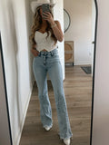 Keep Up Flare Acid/Dark Wash Jeans
