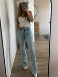 Keep Up Flare Acid/Dark Wash Jeans
