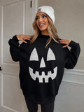 Tilly Pumpkin' Black Reversible Oversized Mockneck Crew